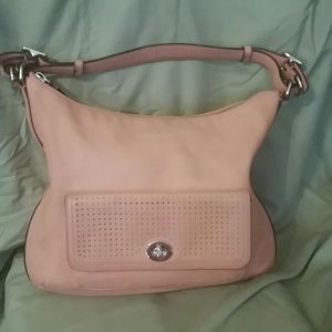Coach Courtenay Coral Leather Hobo Bag